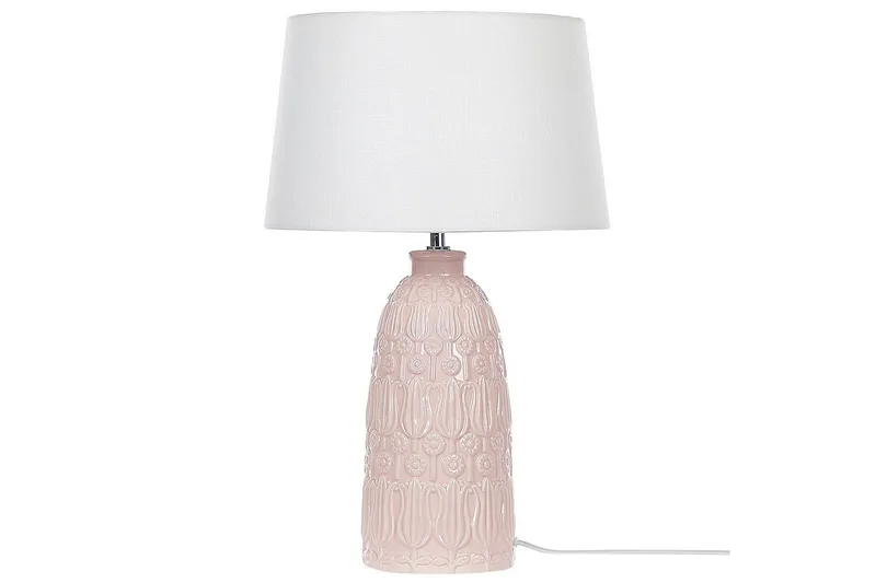 Azzurvi Bordlampe 56 cm E27 - Rosa/Hvit - Belysning - Innendørsbelysning & Lamper - Vinduslampe - Vinduslampe på fot