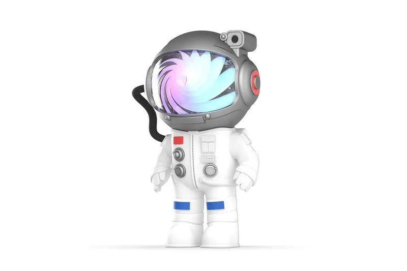 Barnelampe Mobility On Board Stellar Light Space Astronaut, Hvit