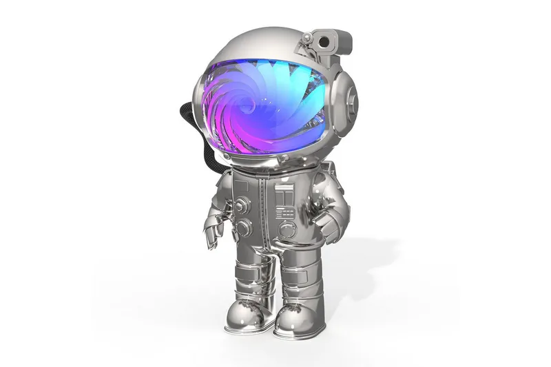 Barnelampe Mobility On Board Stellar Light Space Astronaut, Sølv