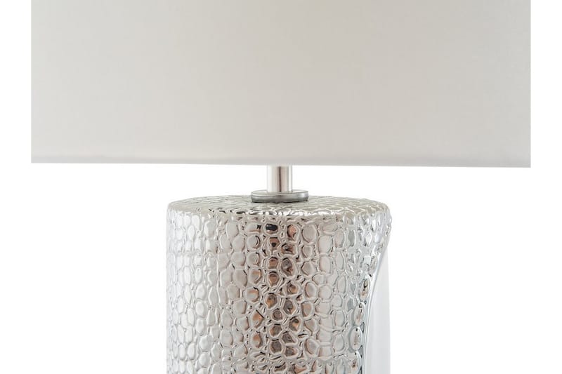 Aiken Bordlampe 30 cm - Hvit - Vinduslampe på fot - Soveromslampe - Stuelampe - Nattlampe bord - Vinduslampe - Bordlampe