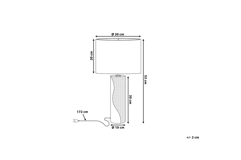 Aiken Bordlampe 30 cm - Hvit - Belysning - Innendørsbelysning & Lamper - Bordlampe