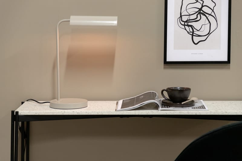 Akodeon Bordlampe - Beige - Vinduslampe på fot - Soveromslampe - Stuelampe - Nattlampe bord - Vinduslampe - Bordlampe
