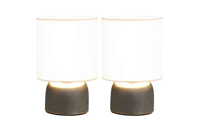 Bordlamper 2 stk berøringsknapp hvit E14 - Belysning - Innendørsbelysning & Lamper - Bordlampe