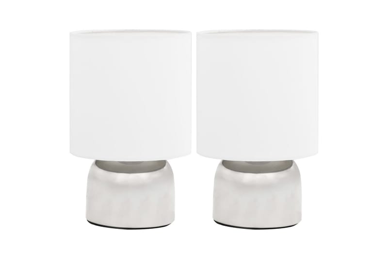 Bordlamper 2 stk berøringsknapp hvit E14 - Belysning - Innendørsbelysning & Lamper - Bordlampe