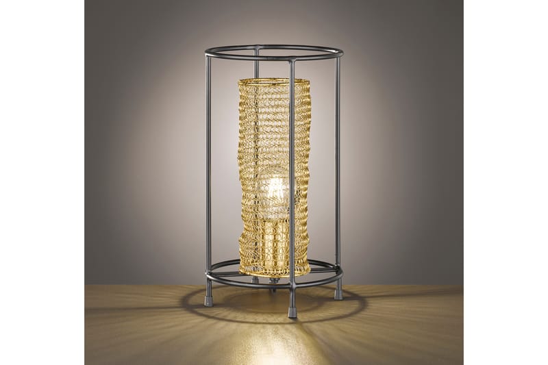 Claris Bordlampe - Gull - Vinduslampe på fot - Soveromslampe - Stuelampe - Nattlampe bord - Vinduslampe - Bordlampe