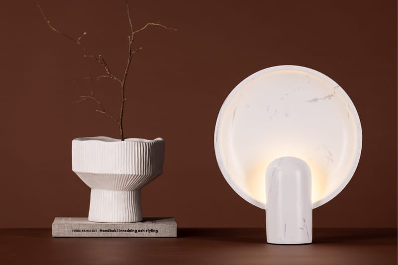 Dolley Bordlampe 35 cm - Lysegrå - Vinduslampe på fot - Soveromslampe - Stuelampe - Nattlampe bord - Vinduslampe - Bordlampe
