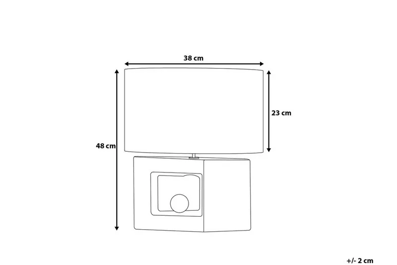 Duero Bordlampe 38 cm - Grå - Belysning - Innendørsbelysning & Lamper - Bordlampe