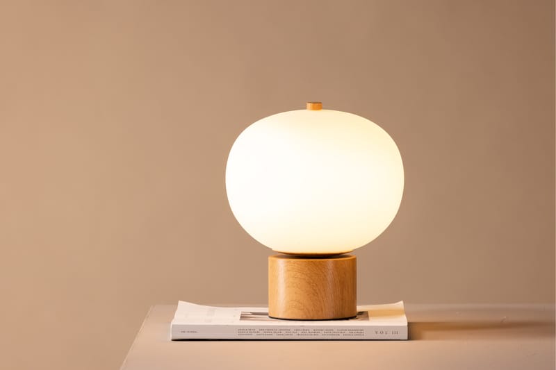 Dular Bordlampe 30 cm - Lysegrå - Vinduslampe på fot - Soveromslampe - Stuelampe - Nattlampe bord - Vinduslampe - Bordlampe