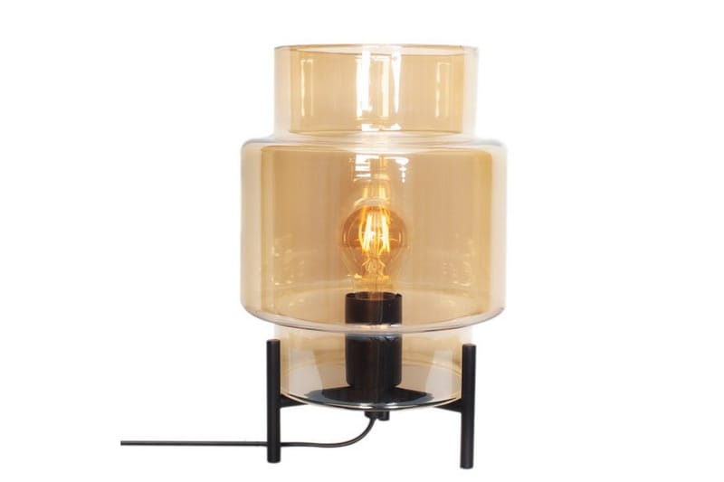 Ebbot Bordlampe 20 cm Amber - By Rydéns - Bordlampe - Stuelampe - Vinduslampe på fot - Vinduslampe - Nattlampe bord - Soveromslampe