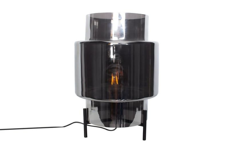Ebbot Bordlampe 27 cm Grå - By Rydéns - Bordlampe - Stuelampe - Vinduslampe på fot - Vinduslampe - Nattlampe bord - Soveromslampe