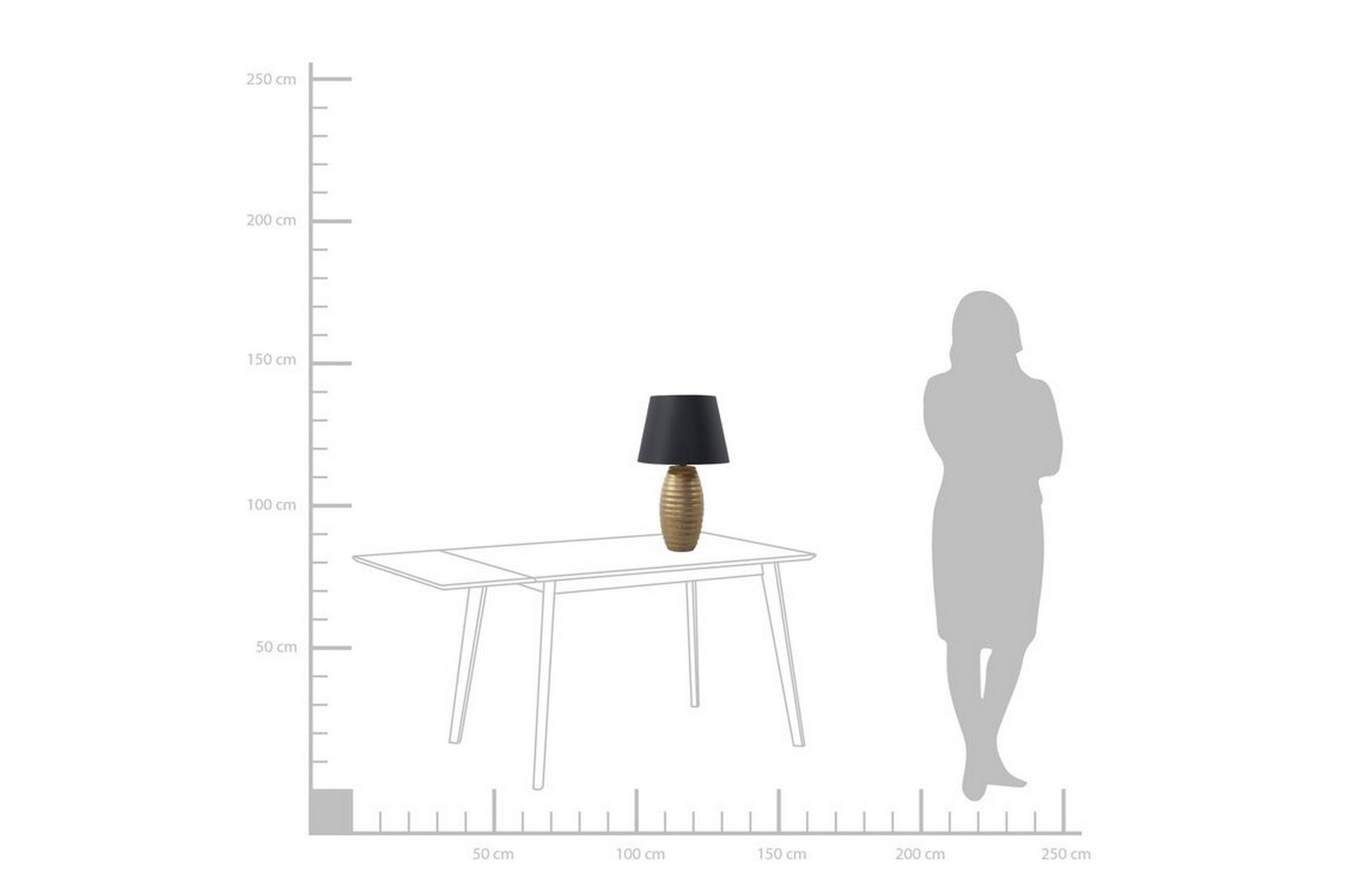 Ebro Bordlampe 33 cm - Gull - Belysning - Innendørsbelysning & Lamper - Bordlampe