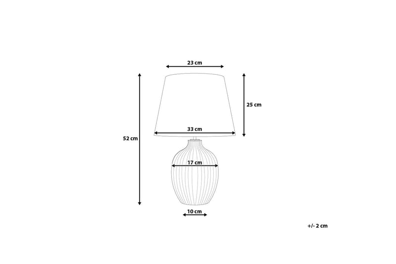 Fergus Bordlampe 33 cm - Grå - Soveromslampe - Bordlampe