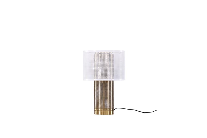 Fharman Bordlampe 39 cm - Hvit - Vinduslampe på fot - Soveromslampe - Stuelampe - Nattlampe bord - Vinduslampe - Bordlampe