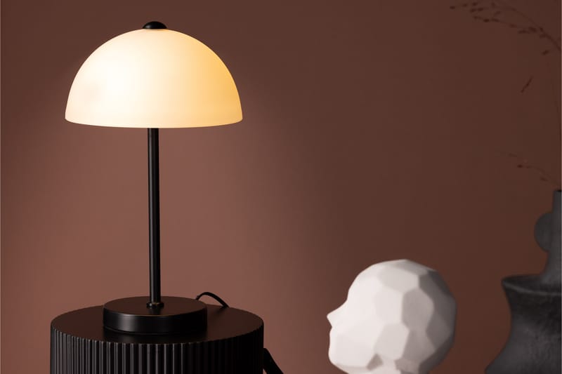 Fija Bordlampe 42 cm - Hvit - Vinduslampe på fot - Soveromslampe - Stuelampe - Nattlampe bord - Vinduslampe - Bordlampe