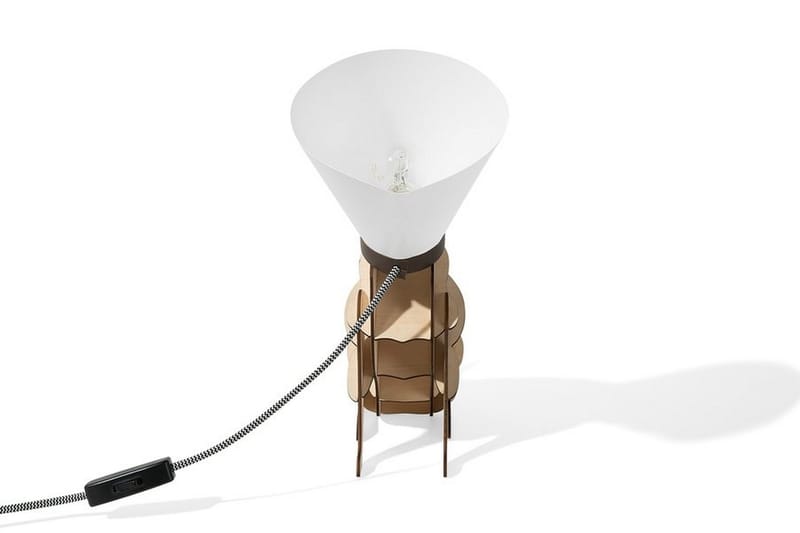 Isna Bordlampe 24 cm - Hvit - Bordlampe - Stuelampe - Vinduslampe på fot - Vinduslampe - Nattlampe bord - Soveromslampe