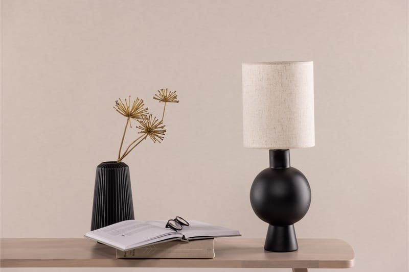 Kanami Bordlampe 55 cm - Svart - Vinduslampe på fot - Soveromslampe - Stuelampe - Nattlampe bord - Vinduslampe - Bordlampe