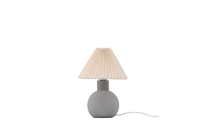 Manno Bordlampe 37 cm - Grå - Vinduslampe på fot - Soveromslampe - Stuelampe - Nattlampe bord - Vinduslampe - Bordlampe