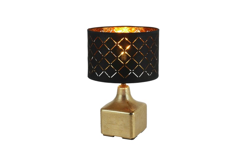 Mirauea Bordlampe Gull/Svart - Globo Lighting - Vinduslampe på fot - Soveromslampe - Stuelampe - Nattlampe bord - Vinduslampe - Bordlampe