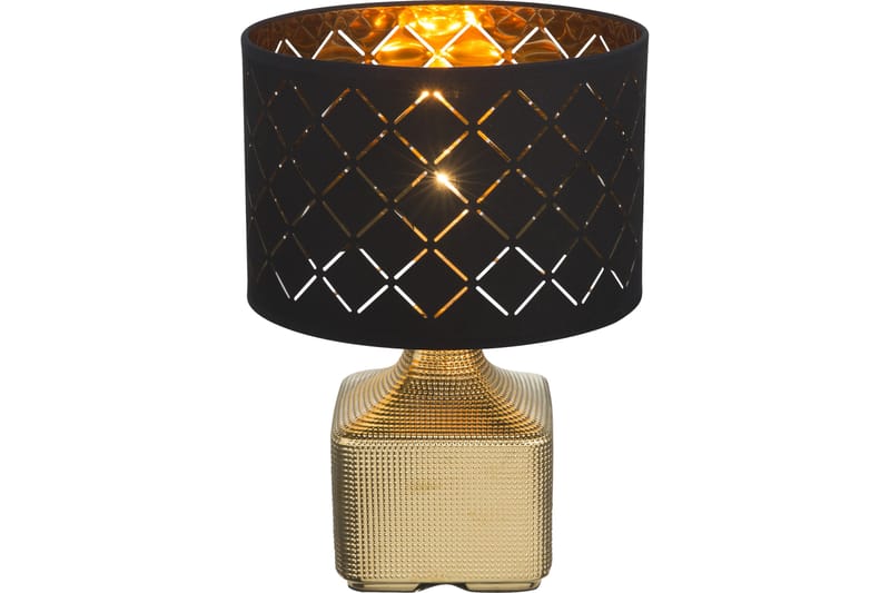 Mirauea Bordlampe Gull/Svart - Globo Lighting - Vinduslampe på fot - Soveromslampe - Nattlampe bord - Vinduslampe - Bordlampe - Stuelampe