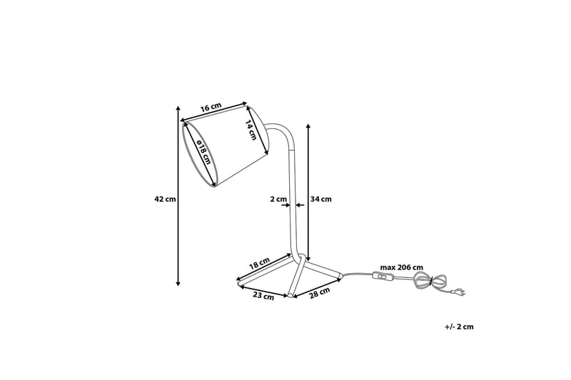 Mooki Bordlampe 28 cm - Svart - Belysning - Innendørsbelysning & Lamper - Bordlampe