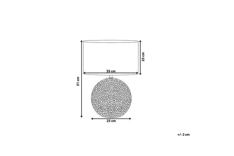 Nasva Bordlampe 35 cm - Sølv - Soveromslampe - Bordlampe