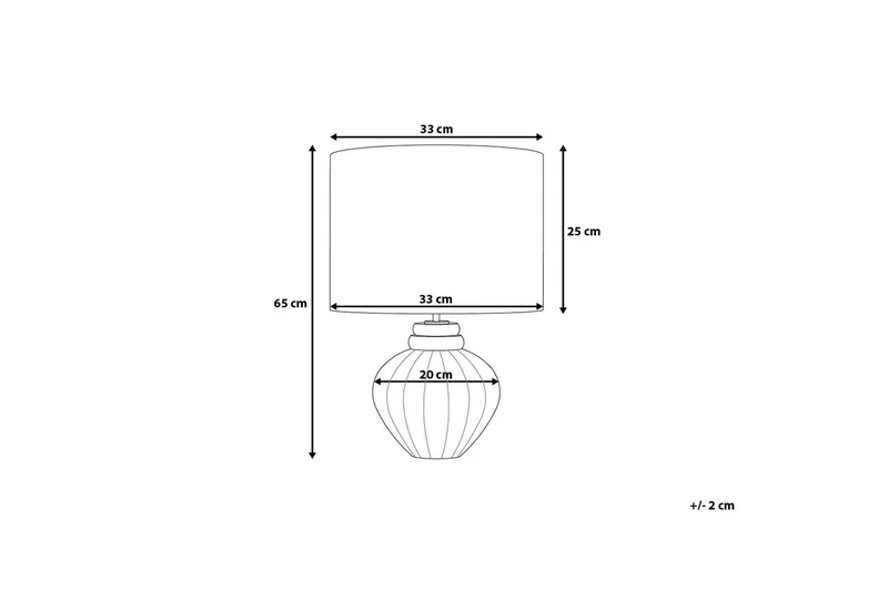 Neris Bordlampe 33 cm - Sølv - Belysning - Innendørsbelysning & Lamper - Bordlampe