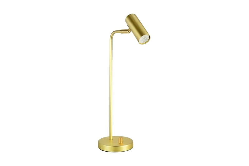 Oriva Bordlampe 43 cm - Børstet Messing - Bordlampe - Stuelampe - Vinduslampe på fot - Vinduslampe - Nattlampe bord - Soveromslampe