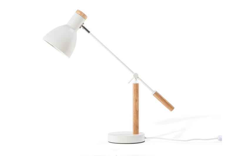 Peckos bordlampe 15 cm - Hvit - Vinduslampe på fot - Soveromslampe - Stuelampe - Nattlampe bord - Vinduslampe - Bordlampe