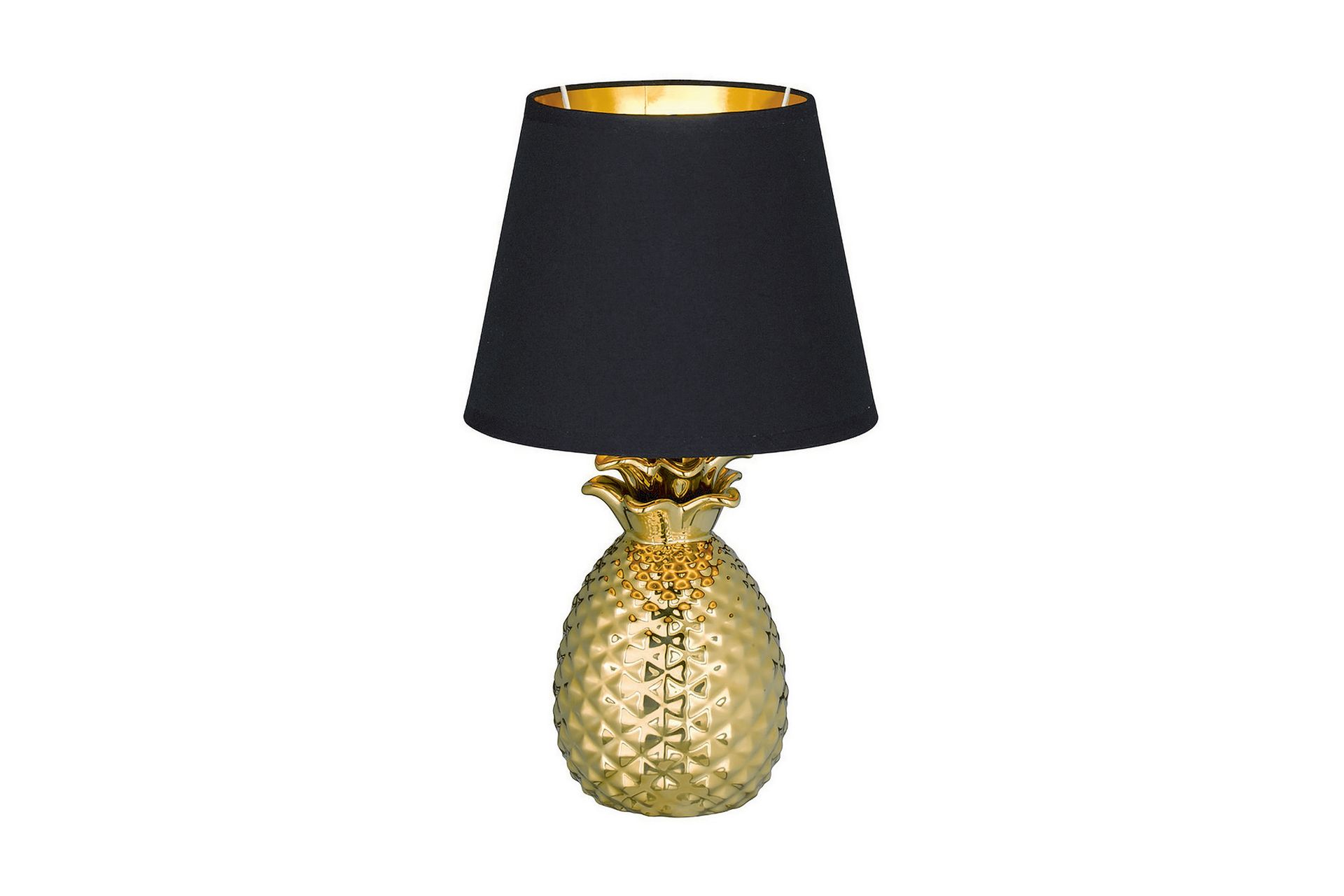 Pineapple Bordlampe 35 cm E14 gull / svart - Gull/Svart - Belysning - Innendørsbelysning & Lamper - Bordlampe