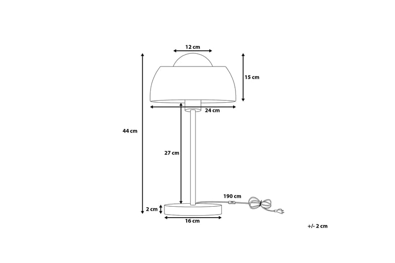 Senette Bordlampe 24 cm - Kobber - Vinduslampe på fot - Soveromslampe - Stuelampe - Nattlampe bord - Vinduslampe - Bordlampe