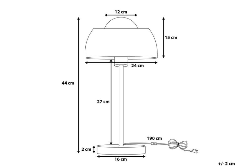 Senette Bordlampe 24 cm - Kobber - Vinduslampe på fot - Soveromslampe - Stuelampe - Nattlampe bord - Vinduslampe - Bordlampe