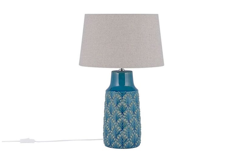 Thaya Bordlampe - Blå - Bordlampe - Stuelampe - Vinduslampe på fot - Vinduslampe - Nattlampe bord - Soveromslampe