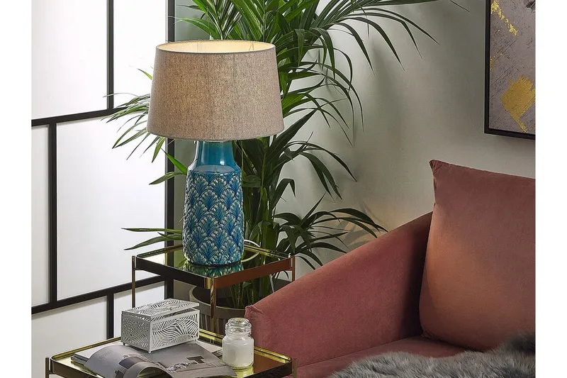 Thaya Bordlampe - Blå - Belysning - Innendørsbelysning & Lamper - Bordlampe