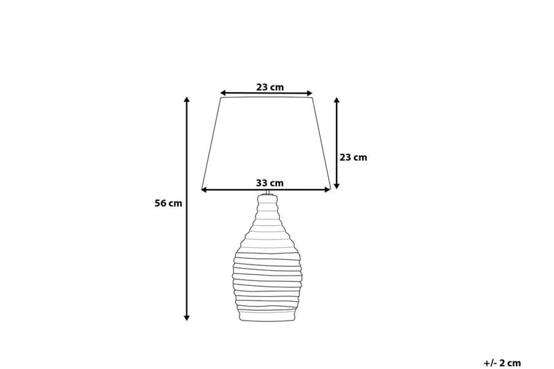 Tormes Bordlampe 33 cm - Hvit - Vinduslampe på fot - Soveromslampe - Stuelampe - Nattlampe bord - Vinduslampe - Bordlampe