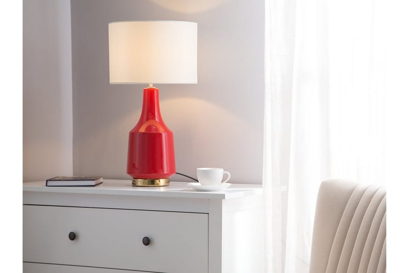 Triversa Bordlampe 32 cm - Rød - Belysning - Innendørsbelysning & Lamper - Bordlampe