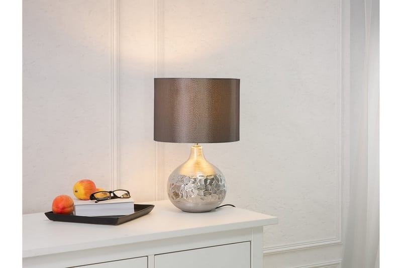 Yakima Bordlampe 28 cm - Grå - Vinduslampe på fot - Soveromslampe - Stuelampe - Nattlampe bord - Vinduslampe - Bordlampe