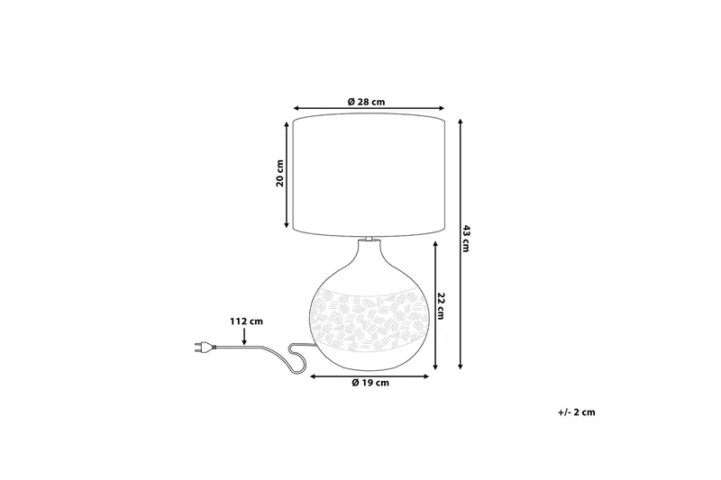 Yakima Bordlampe 28 cm - Grå - Belysning - Innendørsbelysning & Lamper - Bordlampe