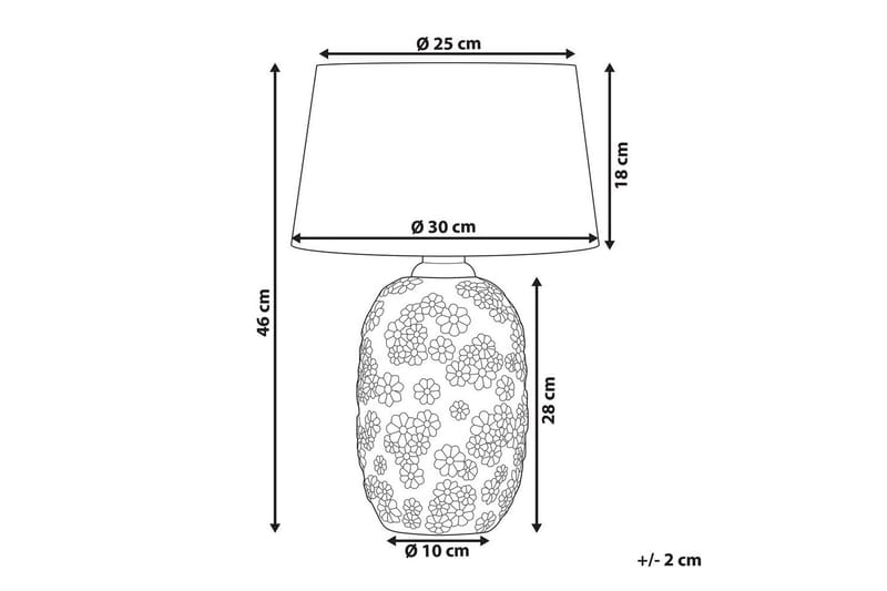 Bracto Bordlampe 46 cm E27 - Grå/Lys beige - Belysning - Innendørsbelysning & Lamper - Vinduslampe - Vinduslampe på fot