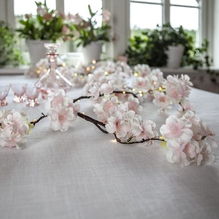 CherryFlower Girlander 180 cm - transparent rosa - Belysning - Innendørsbelysning & Lamper - Dekorasjonsbelysning