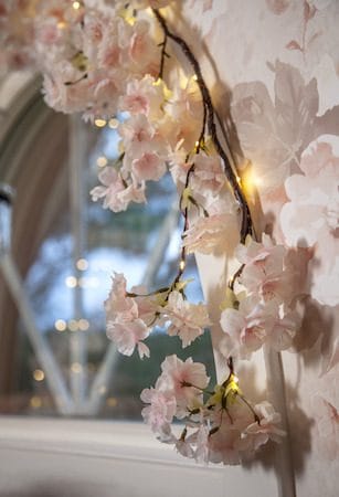 CherryFlower Girlander 180 cm - transparent rosa - Belysning - Innendørsbelysning & Lamper - Dekorasjonsbelysning