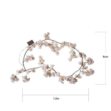 CherryFlower Girlander 180 cm - transparent rosa - Belysning - Innendørsbelysning & Lamper - Dekorasjonsbelysning