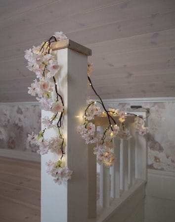 CherryFlower Girlander 180 cm - transparent rosa - Belysning - Innendørsbelysning & Lamper - Dekorasjonsbelysning