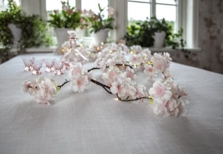 CherryFlower Girlander 180 cm - transparent rosa - Belysning - Innendørsbelysning & Lamper - Dekorasjonsbelysning