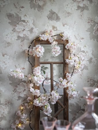 CherryFlower Girlander 180 cm - transparent rosa - Belysning - Innendørsbelysning & Lamper - Dekorasjonsbelysning