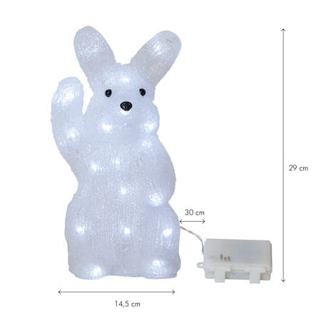 Crystalo dekorasjonsfigur 14,5 cm - hvit - Belysning - Innendørsbelysning & Lamper - Dekorasjonsbelysning