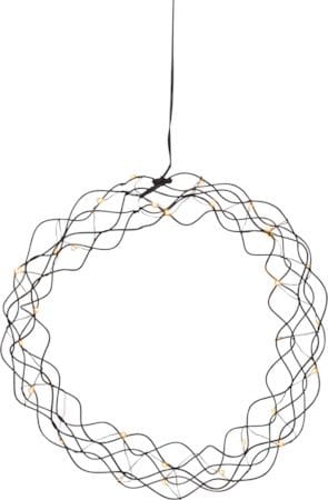 Curly krans med belysning 30 cm - svart - Belysning - Innendørsbelysning & Lamper - Dekorasjonsbelysning