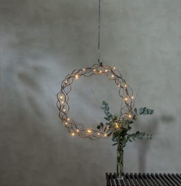 Curly krans med belysning 30 cm - svart - Belysning - Innendørsbelysning & Lamper - Dekorasjonsbelysning