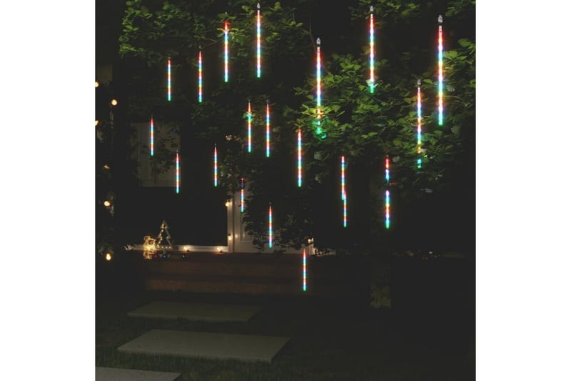 20stk Meteorlys 30 cm 480 LED innendørs og utendørs - Flerfarget - Dekorasjonsbelysning - Bokhyllebelysning - Lysslynge - Trappebelysning