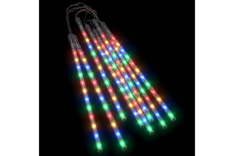 8stk Meteorlys 30 cm 192 LED innendørs og utendørs - Flerfarget - Dekorasjonsbelysning - Bokhyllebelysning - Lysslynge - Trappebelysning