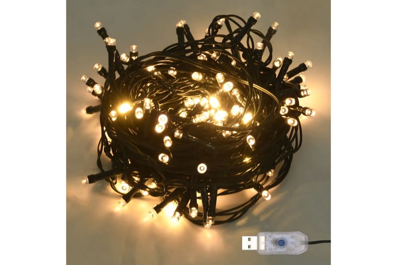 LED-strenglys med 150 lysdioder varmhvit 15 m PVC - Lysslynge - Øvrig julebelysning